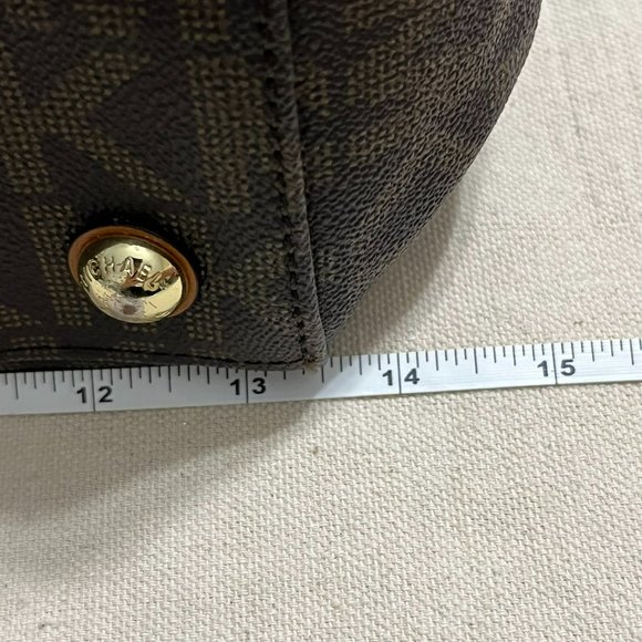 Michael Kors Cynthia Leather Satchel Signature Handbag - Picture 11 of 15